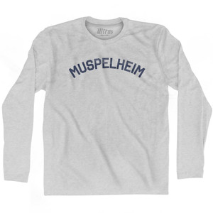 Muspelheim Adult Cotton Long Sleeve T-Shirt-Grey Heather