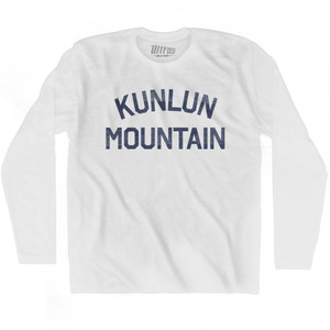 Kunlun Mountain Adult Cotton Long Sleeve T-Shirt - White