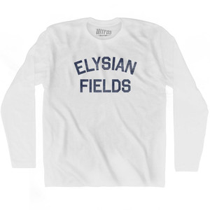 Elysian Fields Adult Cotton Long Sleeve T-Shirt - White