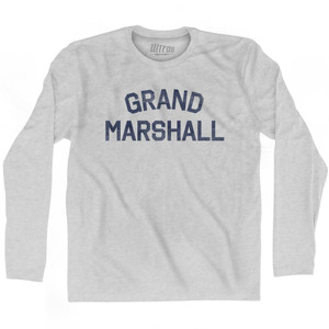 Grand Marshall Adult Cotton Long Sleeve T-Shirt-Grey Heather