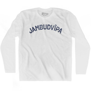 Jambudvipa Adult Cotton Long Sleeve T-Shirt - White