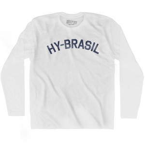 Hy Brasil Adult Cotton Long Sleeve T-Shirt - White