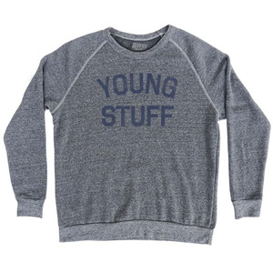 Young Stuff Adult Tri-Blend Sweatshirt - Athletic Grey