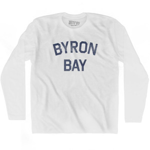 Byron Bay Adult Cotton Long Sleeve T-Shirt - White