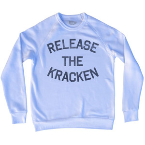 Release The Kracken Adult Tri-Blend Sweatshirt-White
