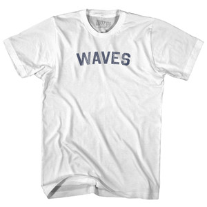 Waves Womens Cotton Junior Cut T-Shirt - White Waves Womens Cotton Junior Cut T-Shirt - White