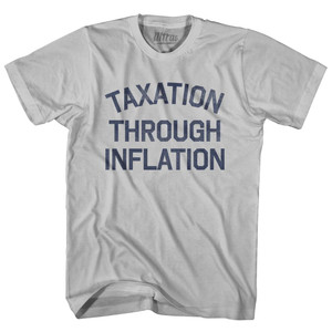 Taxation Through Inflation Adult Cotton T-Shirt - Cool Grey