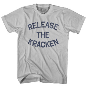 Release The Kracken Adult Cotton T-Shirt - Cool Grey