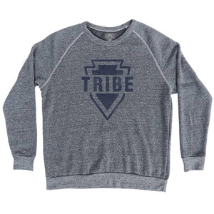 Tribe Logo Adult Tri-Blend Sweatshirt - Athletic Grey