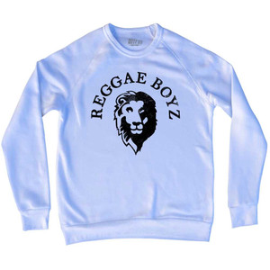 Jamaica Lion Reggae Boyz Adult Tri-Blend Sweatshirt - White
