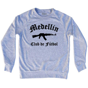 Medellin Club De Futbol Adult Tri-Blend Sweatshirt - Heather Grey Medellin Club De Futbol Adult Tri-Blend Sweatshirt - Heather Grey