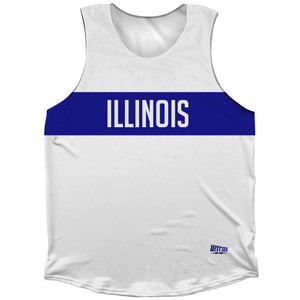 Illinois Finish Line Athletic Tank Top - White