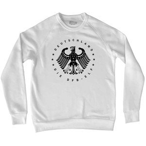 German Deutshland Adult Tri-Blend Sweatshirt - White