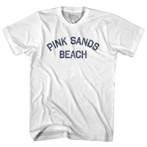 Pink Sands Beach Womens Cotton Junior Cut T-Shirt-White Pink Sands Beach Womens Cotton Junior Cut T-Shirt-White
