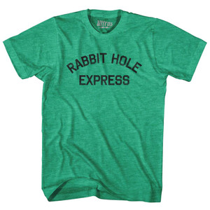Rabbit Hole Express Adult Tri-Blend T-Shirt-Heather Green