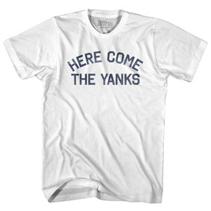 Here Come The Yanks Womens Cotton Junior Cut T-Shirt - White