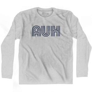 Abu Dhabi AUH Airport Adult Cotton Long Sleeve T-shirt - Grey Heather