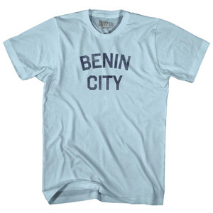 Benin City Adult Cotton T-Shirt - Light Blue