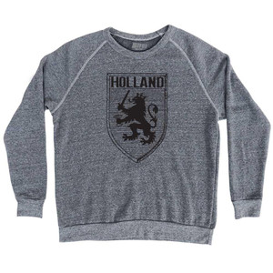 Holland Shield Adult Tri-Blend Sweatshirt - Athletic Grey