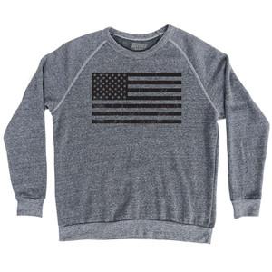 American Black Flag  Adult Tri-Blend Sweatshirt - Athletic Grey