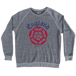 England Rose Adult Tri-Blend Sweatshirt - Athletic Grey