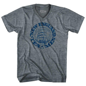 New England Tea Men Tri-Blend V-Neck Womens Junior Cut T-Shirt - Athletic Grey New England Tea Men Tri-Blend V-Neck Womens Junior Cut T-Shirt - Athletic Grey
