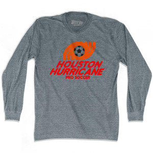 Houston Hurricane Adult Tri-Blend Long Sleeve T-Shirt - Athletic Grey Houston Hurricane Adult Tri-Blend Long Sleeve T-Shirt - Athletic Grey