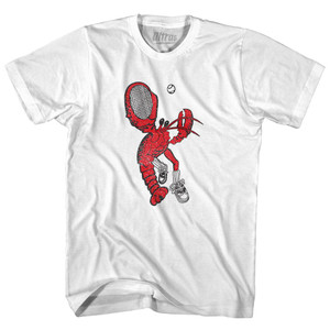 Boston Tennis Lobster Adult Cotton T-Shirt - White