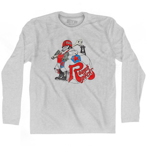 Tulsa Rough Necks Adult Cotton Long Sleeve T-Shirt - Grey Heather Tulsa Rough Necks Adult Cotton Long Sleeve T-Shirt - Grey Heather