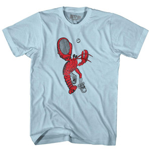 Boston Tennis Lobster Adult Cotton T-Shirt-Light Blue