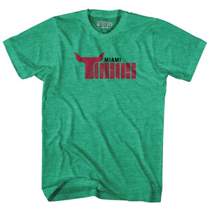 Miami Toros Adult Tri-Blend T-Shirt-Heather Green