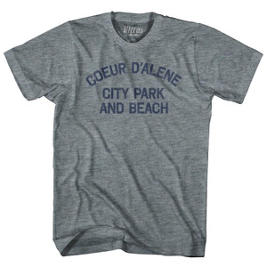 Coeur Dalene City Park And Beach Youth Tri-Blend T-Shirt-Athletic Grey Coeur Dalene City Park And Beach Youth Tri-Blend T-Shirt-Athletic Grey