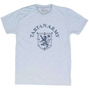 Scotland Lion Crest Tartan Army Soccer Adult Tri-Blend T-Shirt - Athletic White Scotland Lion Crest Tartan Army Soccer Adult Tri-Blend T-Shirt - Athletic White