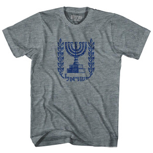 Jerusalem Crest Coat of Arms Youth Tri-Blend T-Shirt-Athletic Grey Jerusalem Crest Coat of Arms Youth Tri-Blend T-Shirt-Athletic Grey