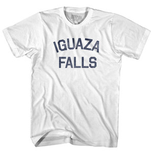 Iguaza Falls Adult Cotton T-Shirt-White