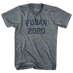 Fubar 2020 Tri-Blend V-Neck Womens Junior Cut T-Shirt-Athletic Grey Fubar 2020 Tri-Blend V-Neck Womens Junior Cut T-Shirt-Athletic Grey