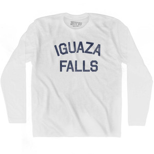 Iguaza Falls Adult Cotton Long Sleeve T-Shirt - White