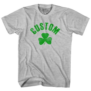 Custom Shamrock Adult Cotton T-Shirt - Grey Heather