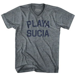 Playa Sucia Tri-Blend V-Neck Womens Junior Cut T-Shirt - Athletic Grey Playa Sucia Tri-Blend V-Neck Womens Junior Cut T-Shirt - Athletic Grey