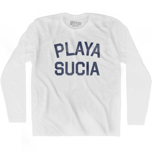 Playa Sucia Adult Cotton Long Sleeve T-Shirt - White