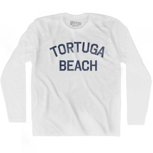 Tortuga Beach Adult Cotton Long Sleeve T-Shirt - White