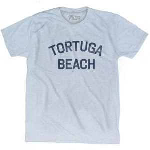 Tortuga Beach Adult Tri-Blend T-Shirt - Athletic White