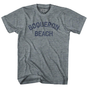 Boqueron Beach Womens Tri-Blend Junior Cut T-Shirt - Athletic Grey