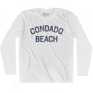 Condado Beach Adult Cotton Long Sleeve T-Shirt - White