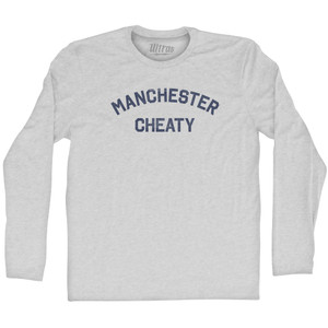 Manchester Cheaty Adult Cotton Long Sleeve T-shirt - Grey Heather