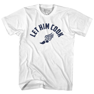 Let Him Cook Track Wings Youth Cotton T-shirt-White