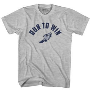 Run To Win Track Wings Womens Cotton Junior Cut T-Shirt - Grey Heather Run To Win Track Wings Womens Cotton Junior Cut T-Shirt - Grey Heather