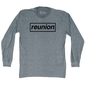 Oasis Reunion Black Art Adult Tri-Blend Long Sleeve T-shirt - Athletic Grey