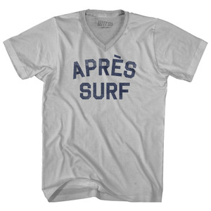 Apres Surf Adult Tri-Blend V-neck T-shirt - Cool Grey