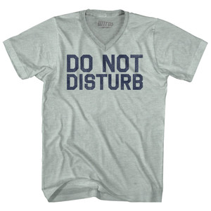 Do Not Disturb Adult Tri-Blend V-neck T-shirt - Athletic Cool Grey Do Not Disturb Adult Tri-Blend V-neck T-shirt - Athletic Cool Grey